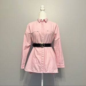 ZARA Pastel Pink Studded Shirt